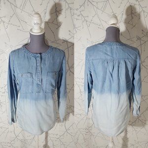 Cloth & Stone Blue Ombre Tencel Popover Western Shirt